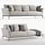 Elegant B&B Atoll Sofa: Versatile & Stylish 3D model small image 1