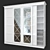 Fashionable Sliding Wardrobe with SKM-80 Mirrors 3D model small image 2