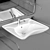 Accessible Sink with Mirror and Handrails 3D model small image 2