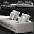 Modern 5 Seater Flou Myplace Sofa 3D model small image 3
