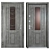 Lyon Entrance Metal Door (Your Frame) 3D model small image 3