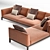 Modern Akita Sofa: Sleek and Luxurious 3D model small image 2