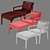 Elegant Niche Lounge Set 3D model small image 3