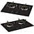 Efficient Dual Burner Gas Hob 3D model small image 1