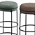 Elegant ATOLLO Upholstered Stool 3D model small image 2