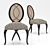 Colette Rattan Backrest Chair: Elegance Embodied 3D model small image 1