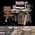 Elegant Handcrafted Office Set 3D model small image 1