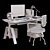 Elegant Handcrafted Office Set 3D model small image 3