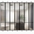 Rotating Metal Partition with Frosted Glass 3D model small image 1