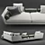 Modern B&B Atoll Sofa: Sleek Simplicity 3D model small image 2