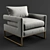 Elegant Prime Armchair 3D model small image 1