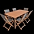 Acacia Garden Dining Set 3D model small image 1