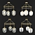 Modern Pendant Lamp with 3 IKEA Otersken Lamps 3D model small image 1