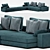 Flou MyPlace 7-Seater Sofa: Ultimate Comfort and Style 3D model small image 1