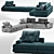 Flou MyPlace 7-Seater Sofa: Ultimate Comfort and Style 3D model small image 2