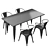 Sophisticated and Functional Metal Dining Set 3D model small image 2