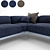 Luxury Cassina Cotone Sofa 3D model small image 2