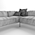 Luxury Cassina Cotone Sofa 3D model small image 3