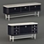 Elegant Sideboards with Legs - Bellagio 3D model small image 2