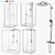 Radaway Set 50 - Complete Shower Cabin Collection 3D model small image 1