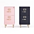 Pink Navy Chest of Drawers | W: 35cm D: 45cm H: 70cm 3D model small image 1