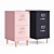 Pink Navy Chest of Drawers | W: 35cm D: 45cm H: 70cm 3D model small image 2