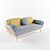 Elegant Rattan BÔA Sofa 3D model small image 1