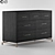 Elegant Black Wood Chest 3D model small image 1