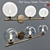 Triple Bubble Wall Lamp: Modern Lighting Fixture 3D model small image 1