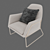 Elegant Forma Chair: Milkyway Ivory 3D model small image 1
