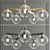Elegant Courcelette 5-Light Chandelier 3D model small image 1