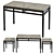 Elegant Stone Nesting Tables 3D model small image 1