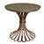 Vintage Elegance: Alber Antiqued Side Table 3D model small image 1