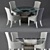 Calista Dining Set: Elegant Round Table & Chairs 3D model small image 1