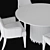 Calista Dining Set: Elegant Round Table & Chairs 3D model small image 3