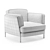 Minotti Shelley Armchair: Luxurious Comfort in Contemporary Design 3D model small image 3