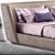 Baxter Metropolis Plain Bed in Stylish Elegance 3D model small image 3
