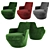 Swivel Comfort Armchair 3D model small image 1