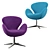 Ospina Swivel Armchair: Modern Comfort 3D model small image 1