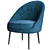 Elegant Nessa Chair: Luxurious Comfort 3D model small image 1
