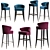 Elegant Ibis Bar Chair 3D model small image 1