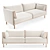 Hay Silhouette 3-Seater Sofa 3D model small image 1