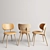 Mater: Accent Dining Set - Stylish Chair with Dining Table 3D model small image 2