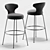 Modern B&B Italia High Stool 3D model small image 1