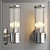 Claridges Silver 1-Light Wall Sconce 3D model small image 1