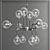 Industrial Silver Glass Chandelier 3D model small image 1