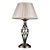 Grace Table Lamp: Brass, Beige Shade, Metal Frame 3D model small image 1