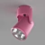 Modern Pink Metal LED Ceiling Light 3D model small image 1