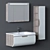 Nplus Golf 100 Bathroom Cabinet Set with Wood Texture 3D model small image 1