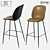 LoftDesigne 30113: Stylish Metal and Eco-Leather Bar Stool 3D model small image 1